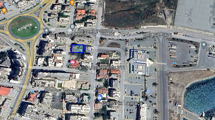 Plot for sale near Larnaca marina.
