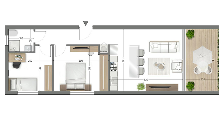 1.5 Bedroom Apartment in Mesa Geitonia, Limassol