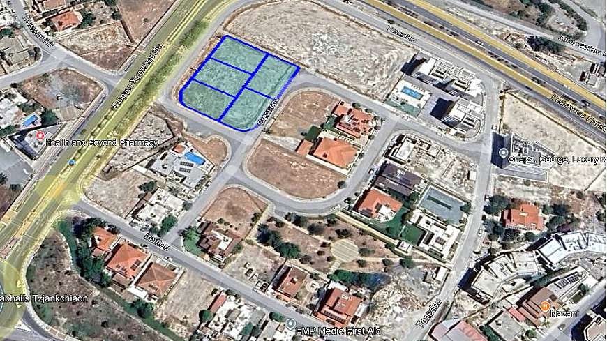 Plots for sale near Larnaca Metropolis Mall.