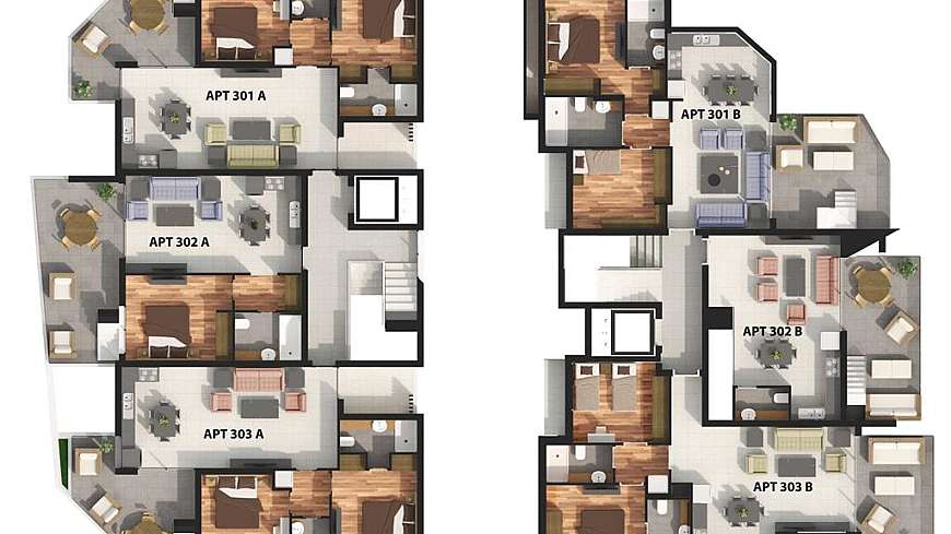 1,  2 & 3 Bedroom Apts In Larnaca for Sale