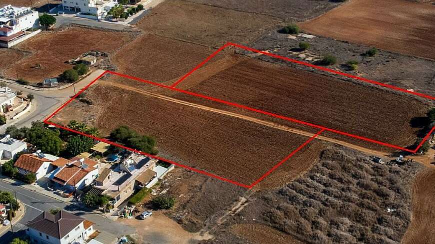 Two adjacent residential fields in Deryneia, Famagusta