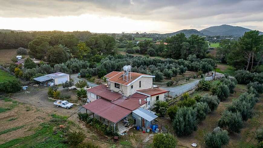 Two-storey house in a large field in Pyrga, Larnaca