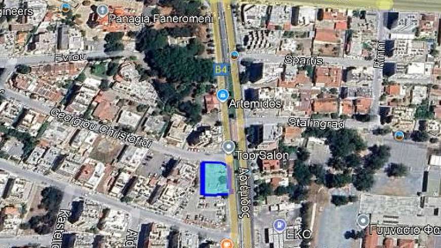 Plot with Planning Permit on the main  AIRPORT ROAD, LARNACA.