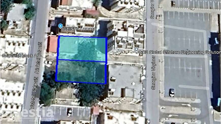 Two plots for sale near the Larnaca marina and port.