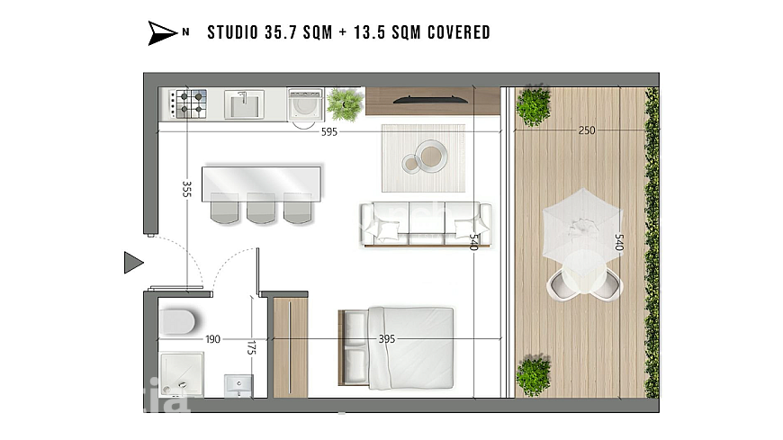 Studio For Sale in Mesa Geitonia, Limassol