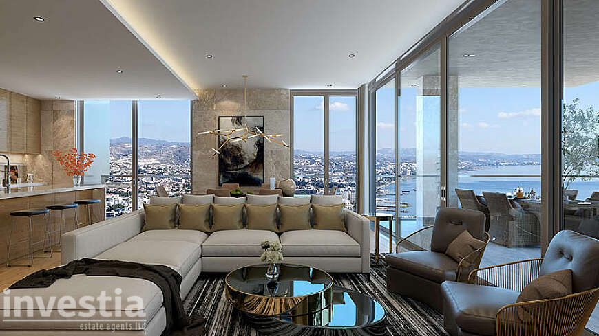 1-2-3-4 Luxury Bedroom Apartments – Coastal Living in Limassol's Most Iconic Tower