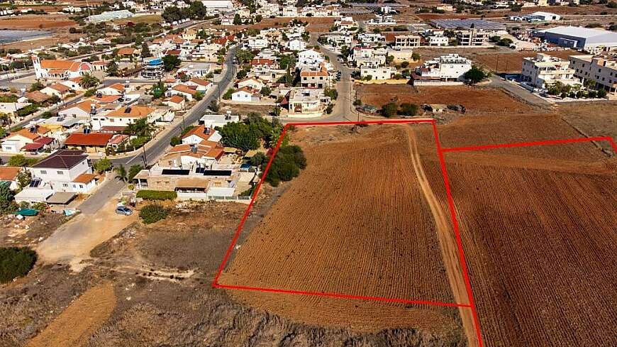 Two adjacent residential fields in Deryneia, Famagusta