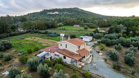 Two-storey house in a large field in Pyrga, Larnaca