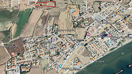 Land off Larnaca Dhekelia road.Larnaca Bay.